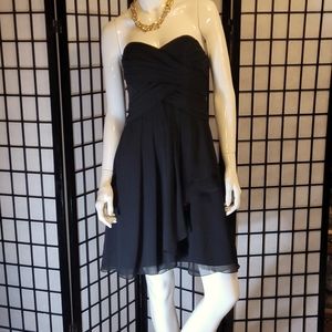 Sweetheart Chiffon Black Dress